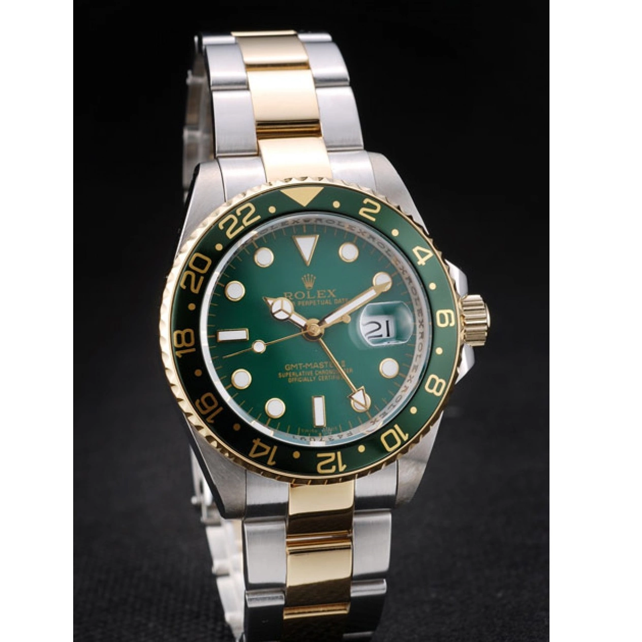 AAA replica watch II Green Watch Ceramic Rolex Dial GMT Green Master Bezel 0612